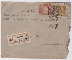 TURQUIE,TURKEI TURKEY ANKARA TO ISTANBUL 1935 COVER - Storia Postale