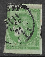 France N° 42Ba Vert Foncé  Oblitéré B/TB  Cachet à Date Type 16  ...  - 1870 Emission De Bordeaux