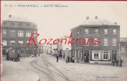 Morlanwelz Rue Du Polichene CPA RARE Animee Hainaut Henegouwen (En Très Bon état) - Morlanwelz