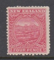 New Zealand SG 252 1898 Four Pence Bright Rose,mint Hinged - Unused Stamps