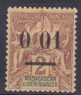 Madagascar 1902 Yvert#51c Error - Sans Virgule, Mint Hinged - Nuovi