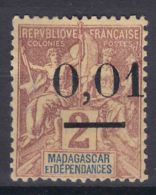 Madagascar 1902 Yvert#51 II - Bigger Zero, Mint Hinged - Ongebruikt