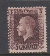 New Zealand SG 440 1919 King Edvard VII,Three Pence Chocolate,perf 14 X 15,mint Hinged - Nuevos