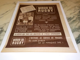 ANCIENNE PUBLICITE MIROIR DU  RUGBY 1960 - Rugby