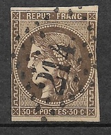 France RRR  N° 47 Variété  (dallay 44c )  Impression Fine  Oblitéré B/TB GC 214..    ..  - 1870 Emission De Bordeaux