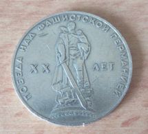 Russie / URSS / CCCP - Monnaie 1 Rouble Commémorative 20e Anniversaire De La Victoire Soviétique Sur L'Allemagne - 1965 - Profesionales / De Sociedad