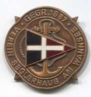 OLYMPISCHE SPIELE  1972 - VEREIN SEGLERHAUS AM WANNSEE, Yacht Club, Munchen, Germany, Bronze, Enamel, Diam: 40mm - Apparel, Souvenirs & Other