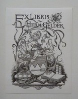 Ex-libris Illustré Fin Du XIXème - HERMANN GELDER - Ex-Libris