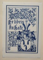 Ex-libris Illustré Fin Du XIXème -  V. HAKE - Ex Libris