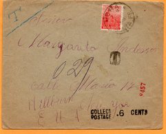 Argentina Old Cover Mailed To USA Postage Due .06c - Lettres & Documents