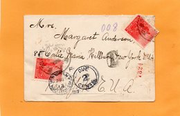 Argentina Old Cover Mailed To USA Postage Due .02c - Covers & Documents