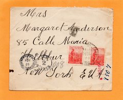 Argentina Old Cover Mailed To USA Postage Due .02c - Covers & Documents