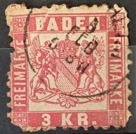 BADEN 1862 - Canceled - Mi 18 - 3kr - See Scan For Damages! - Used