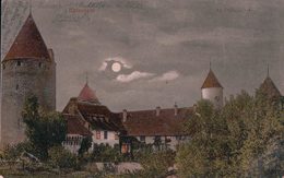 Estavayer Au Clair De Lune FR + Cachet Linéaire COLOMBIER NEUCHÀTEL (7825) - Estavayer
