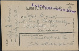 1917 Stuttgartban Keltezett Magyar Tábori Lap A Császári Különvonat Távírdájának Bélyegzésével "K.u.k. Telegraphenstatio - Sonstige & Ohne Zuordnung