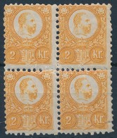 **, * 1871 Réznyomat 2kr Négyestömb, 1 Bélyeg Postatiszta (55.000+++) / Mi 8 Block Of 4 With Original Gum, 1 Stamp Mint  - Autres & Non Classés