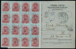 1945 Levelezőlap 25 X 2P Kisegítő Portóbélyeggel Portózva. Ritka!! - Sonstige & Ohne Zuordnung