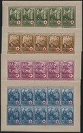 ** 1942 Vöröskereszt I. Kisívsor (20.000) (ívsarki Törés 2 Kisíven / Corner Fold On 2 Sheets) - Autres & Non Classés