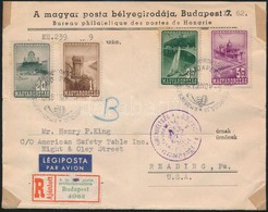 1949 Ajánlott Légi Levél "BUDAPEST" - USA, Repülő Bérmentesítéssel - Autres & Non Classés