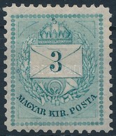 * 1874 3kr Kékeszöld Színben, 11 1/2 Fogazással, Szép állapotban - Sonstige & Ohne Zuordnung