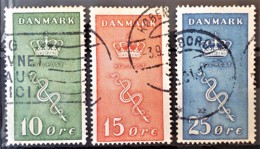 DENMARK 1929 - Canceled - Sc# B3-B5 - Complete Set! - Used Stamps