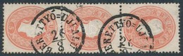 O 1861 5kr Függőleges Hármascsík "BERETTYÓ=ÚJFALU" - Sonstige & Ohne Zuordnung