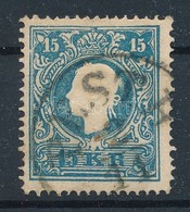 O 1858 15kr II. Tipus 0,135 Mm Kartonpapír, Lemezhibákkal "PESTH" - Sonstige & Ohne Zuordnung