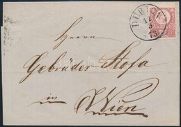 1873 Réznyomat 5kr ívszéli Bélyeg, Két Foggal Magasabbra Fogazva, Alul Vágva Levélen "DUBICA" - Bécs - Other & Unclassified