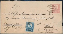 1875 Díjjegyes Boríték 10kr Réznyomat Díjkiegészítéssel "BUDAPEST/ VIZIVÁROS" - Wien - Other & Unclassified