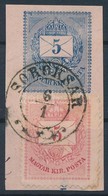 1874 5kr Utalvány Darab + 5kr Ritka Kétkörös "SOROKSÁR" Bélyegzéssel RR! (Gudlin 200 P) - Sonstige & Ohne Zuordnung