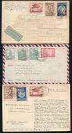 ÉSZAK Korea 1957-1958 2 Légi Levél + 1 Légi Képeslap Magyarországra / North Corea 2 Airmail Covers + 1 Postcard To Hunga - Other & Unclassified