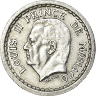 Monnaie, Monaco, Louis II, Franc, 1943, TTB, Aluminium, KM:120 - 1922-1949 Louis II