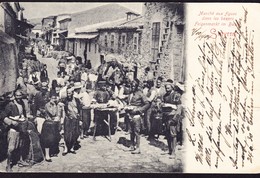 1904 AK Feigenmarkt Im Basar Von Smyrna Mit Deutsche Post In Smyrna Nach Grüneck, Schweiz Mit Gebrauchspuren. - Briefe U. Dokumente