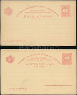 1880 4 Db Használatlan 5+5kr UPU Levelező Lap IV. Vízjellel (8.000) - Autres & Non Classés