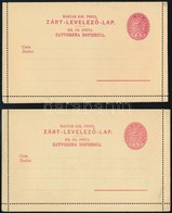 1886 2 Db Használatlan 5kr Díjjegyes Zárt Levelezőlap, Kétnyelvű, Sárgás Papíron (5.000) - Autres & Non Classés