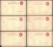 1886 6 Db Használatlan 5kr Díjjegyes Zárt Levelezőlap, Magyar, Sárgás Papíron (6.000) - Sonstige & Ohne Zuordnung