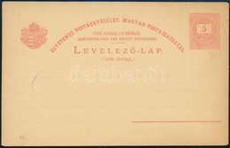 1896 Használatlan 5kr Díjjegyes Milleniumi Levelezőlap A Díjjegyben Lemezhibákkal. - Sonstige & Ohne Zuordnung