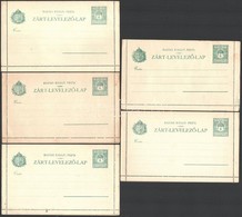 1900 5db 6f Használatlan Díjjegyes Zárt Levelezőlap, Magyar Nyelvű (4.000) - Autres & Non Classés