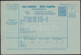 ~1910 10f Használatlan Postai Szállítólevél, Kék, Háromnyelvű - Sonstige & Ohne Zuordnung