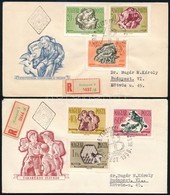 1958 Takarékosság és Biztosítás Sor 2 Db Ajánlott FDC-n - Sonstige & Ohne Zuordnung