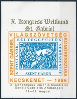 ** 1996 Szent Gábriel Világszövetség Kongresszusa Emlékív "A Kongresszus Ajándéka A Delegátusoknak, Küldötteknek" Hátold - Autres & Non Classés