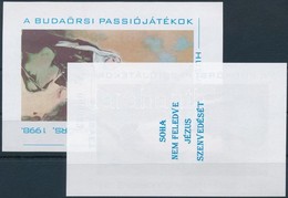 ** 1998 Szent Gábor B.E. Húsvét, A Budaörsi Passiójátékok 2 Klf. Emlékív, Egyik Sorszámozott és "Soha Nem Feledve Jézus  - Autres & Non Classés