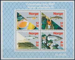 ** 1987 Bélyegnap: Haltenyésztés Blokk, Stamp Day: Fish-breeding Block Mi 8 - Sonstige & Ohne Zuordnung