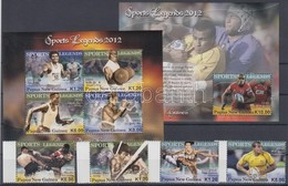 ** 2012 Sportlegendák Sor Mi 1806-1809 + Kisív Mi 1810-1813 + Blokk Mi 153 - Sonstige & Ohne Zuordnung