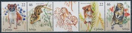 ** 2009 Állatok ötöscsík Szelvénnyel, Animals Stripe Of 5 Wit Tab Mi 278-281 - Autres & Non Classés