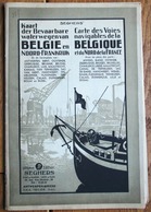 - GRANDE VIEILLE CARTE DE VOIES INTERIEURES NAVIGABLES BELGIQUE ET NORD DE LA FRANCE  - AVEC DEPLIANT - RARE  70 X 100 - Sonstige & Ohne Zuordnung