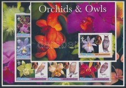 ** Afganisztán 2003 Orchideák és Baglyok 9é Kisív + Blokk - Sonstige & Ohne Zuordnung