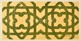 Jankovits Jelzéssel: Szimbólumok II. Monotípia, Papír, 25×49 Cm - Sonstige & Ohne Zuordnung