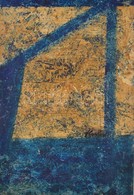 Kassák Jelzéssel: Absztrakt Kompozíció. Ceruza, Olaj, Papír, Sérült, 42×29,5 Cm - Sonstige & Ohne Zuordnung