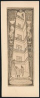 Cca 1935 Bajor Ágost (1892-1958): Műtermi Meghívó, Rézkarc, Papír, Jelzett, 13,5×5 Cm - Sonstige & Ohne Zuordnung